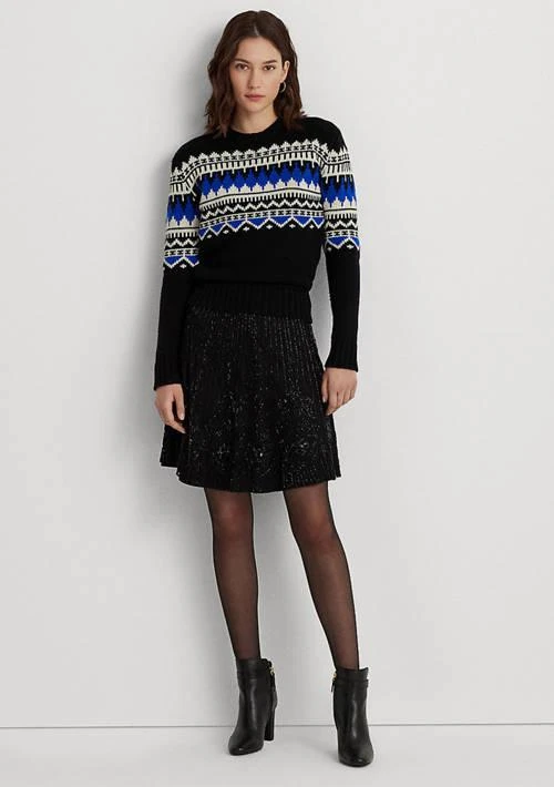 Ralph Lauren Fair Isle Wool Blend Crew Neck Sweater 4