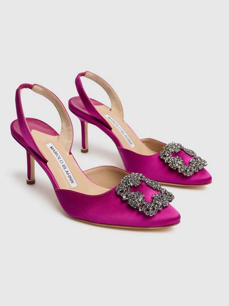 Manolo Blahnik 70mm Hangisli Satin Pumps 2