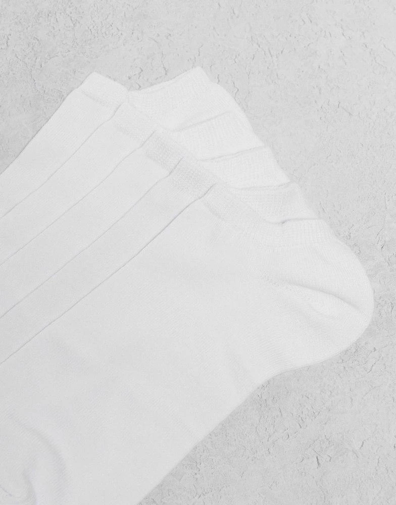 ASOS ASOS DESIGN 5 pack trainer socks in white 2