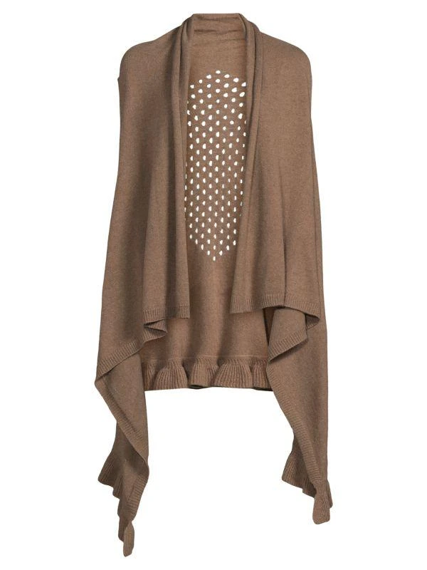 La Fiorentina Wool Blend Open Front Ruana 3