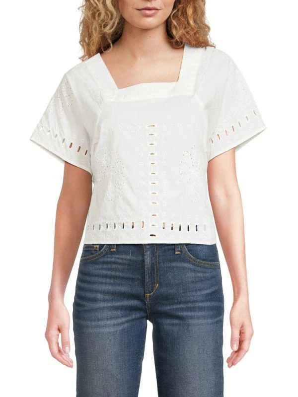 Joe's Jeans Cropped Broderie Top 1