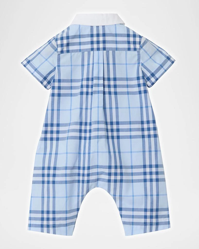 Burberry Boy
s Check Cotton Playsuit, Size 1M-18M 2