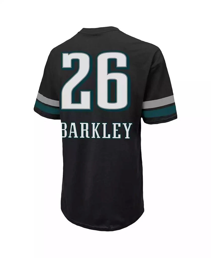 Majestic Threads Men's Saquon Barkley Black Philadelphia Eagles Super Bowl LIX Champions Oversized Player Name Number T-Shirt 2