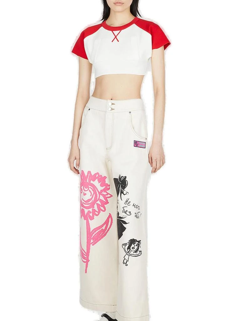Meryll Rogge Meryll Rogge Cropped Jersey Baseball Top 2