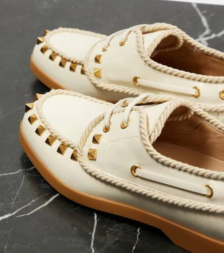 Valentino Palm Avenue Rockstud leather boat shoes 5