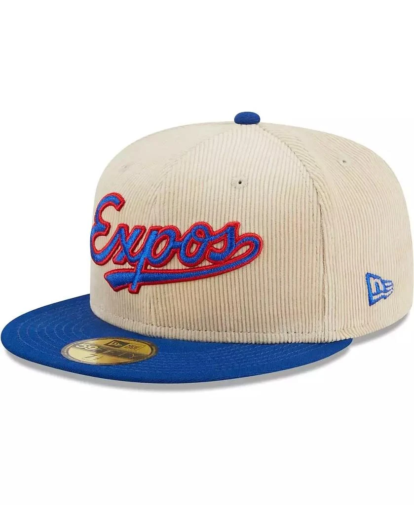 New Era Men's White Montreal Expos Cooperstown Collection Corduroy Classic 59FIFTY Fitted Hat 2