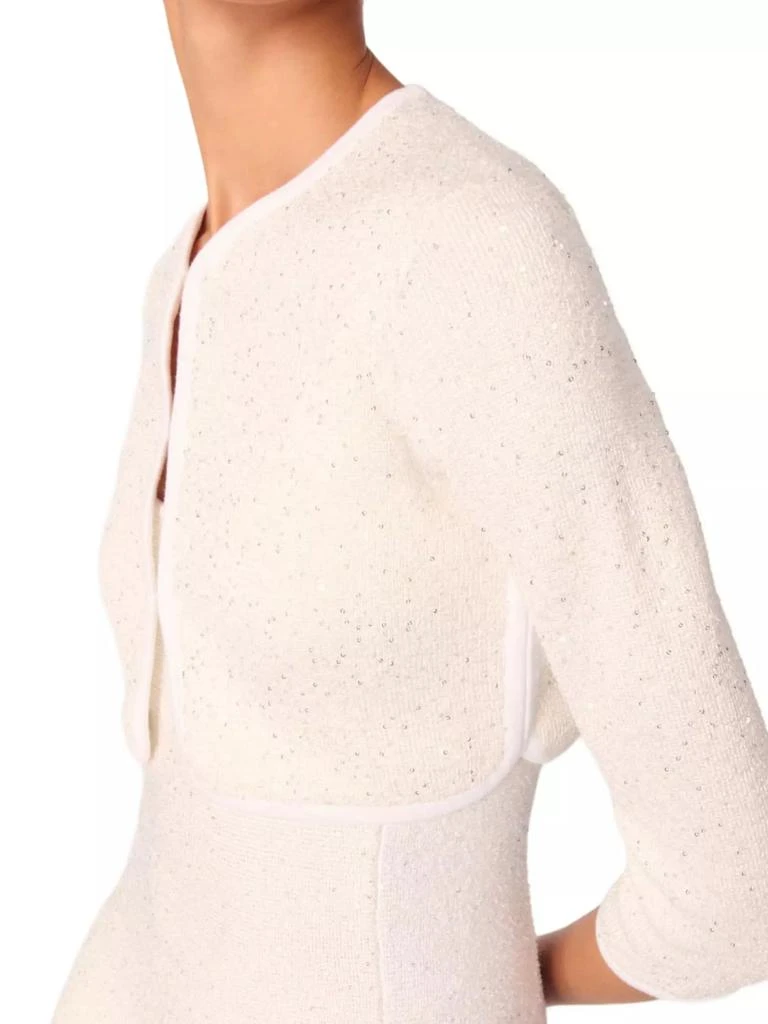 Maje Cropped Cardigan with Rhinestones 6