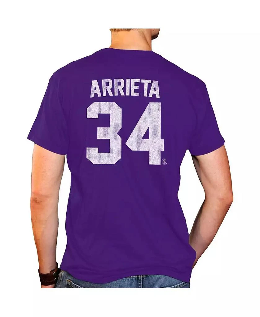 The Original Retro Brand Men's Jake Arrieta Purple TCU Horned Frogs NCAA Baseball T-shirt 3
