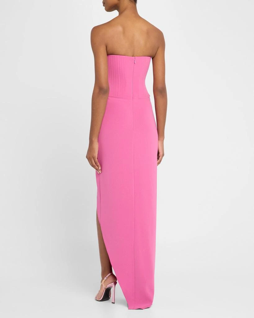 Alex Perry Strapless Corset Asymmetric Crepe Gown 3