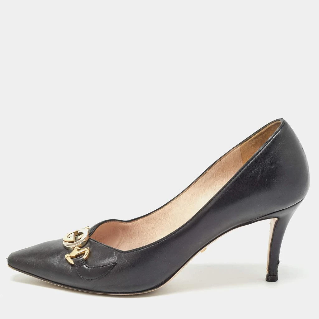 Gucci Gucci Black Leather GG Zumi Pumps Size 37 1
