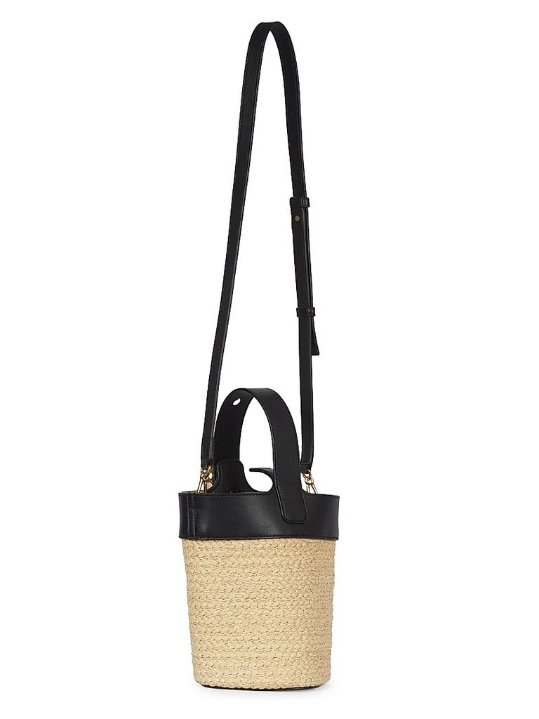 Loewe Mini Pebble Raffia & Leather Bucket Bag 5