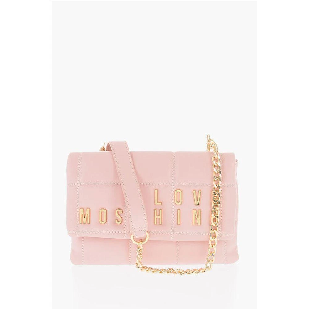 Moschino LOVE Quilted Faux Leather Bag with Removable Chain Women's Shoulder 1