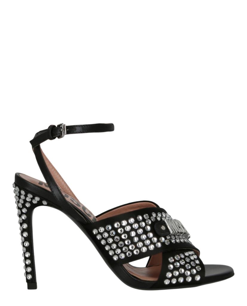 シューズ・サンダルその他 MOSCHINO COUTURE Woman Heeled sandals Silver MOSCHINO COUTURE Heeled sandals woman Moschino Couture