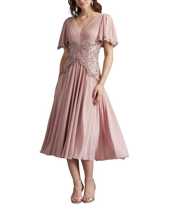 chinese dress ladies Amazon.com: Tadashi Shoji Women's C/S Metallic Pintuck Dress W/Sequin LACE  Neckline and Split, Midnight : Clothing, Shoes & Jewelry main image 0