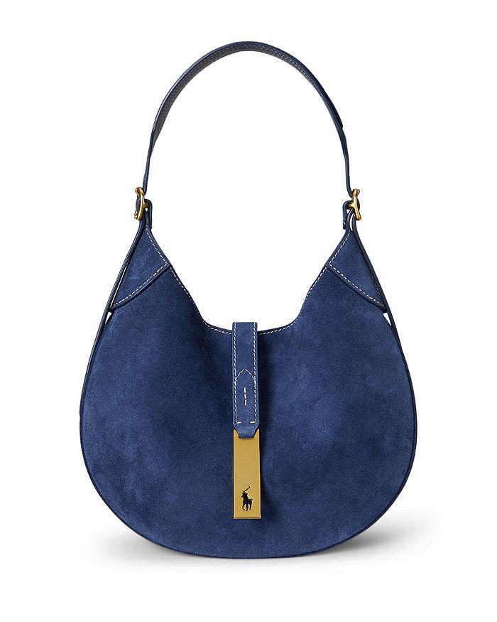 Ralph Lauren Polo ID Suede Small Shoulder Bag