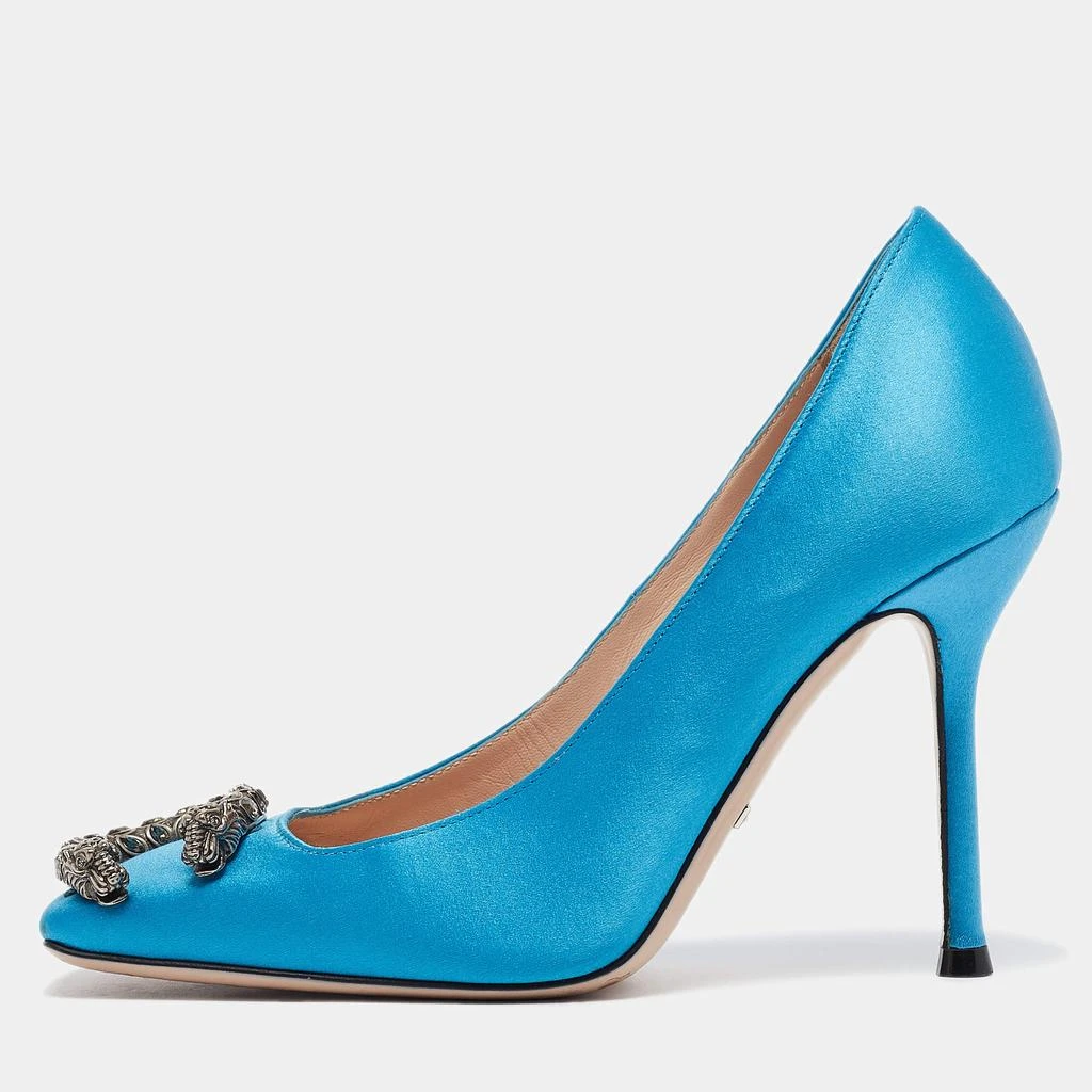 Gucci Gucci Blue Satin Dionysus Pumps Size 35.5 1