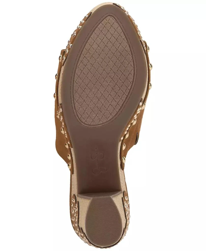 Jessica Simpson Women's Shelbie Floral Wood Heeled Platform Sandals 5