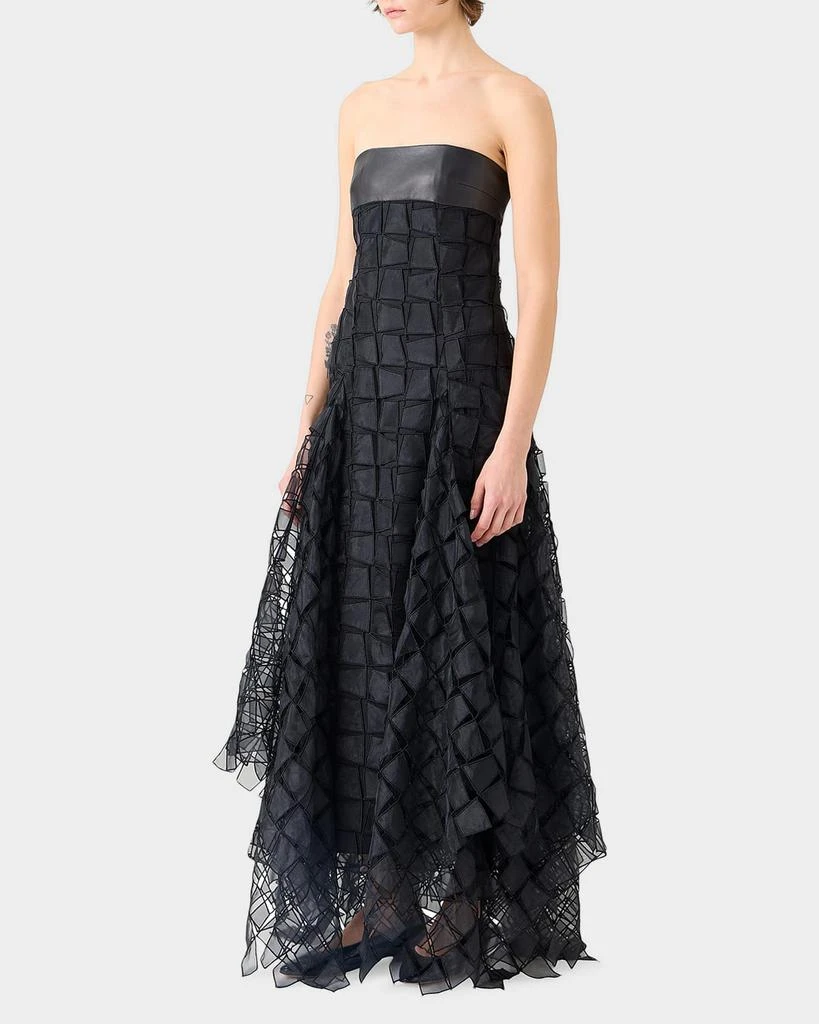 embroidered fringe long dress FEATHER & CRYSTAL-FRINGE EMBROIDERED HALTER DRESS | CULT MIA main image 1