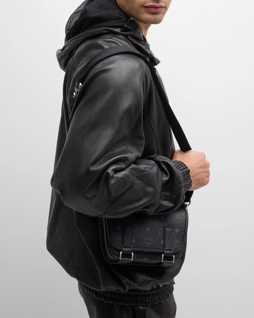 MCM Men's Aren Visetos Monogram Messenger Bag 2