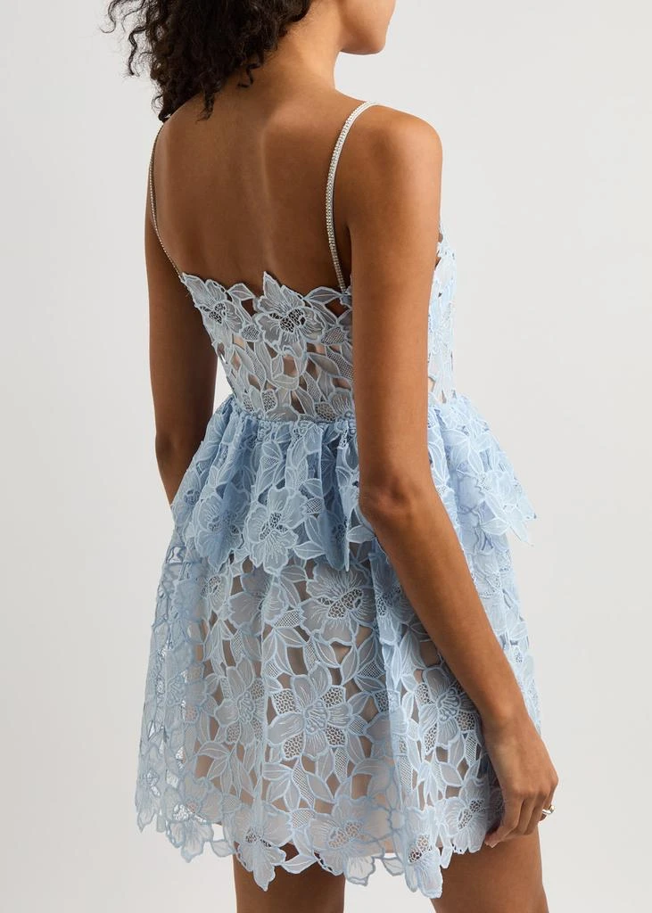 Self Portrait Organza guipure lace mini dress  3