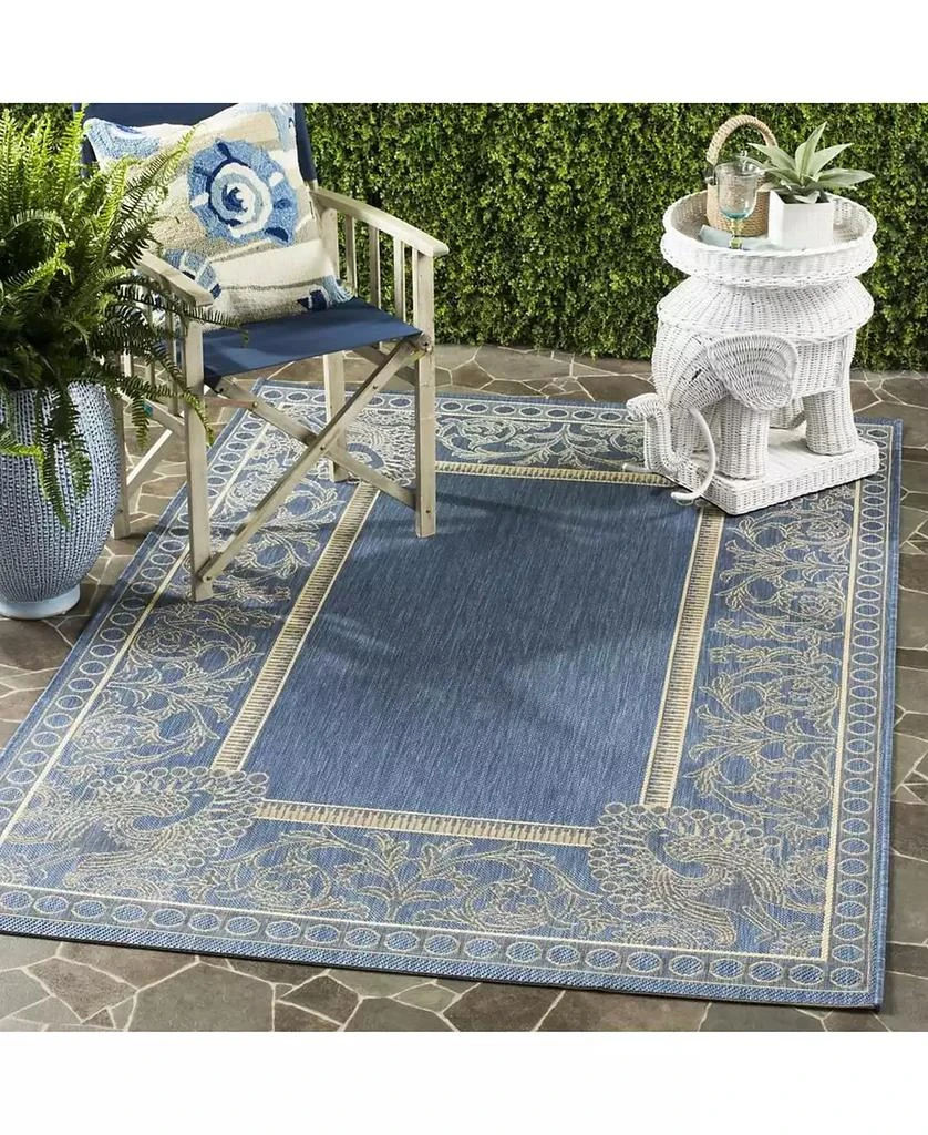 Safavieh Courtyard CY2965 Blue and Natural Outdoor Area Rug Collection 2