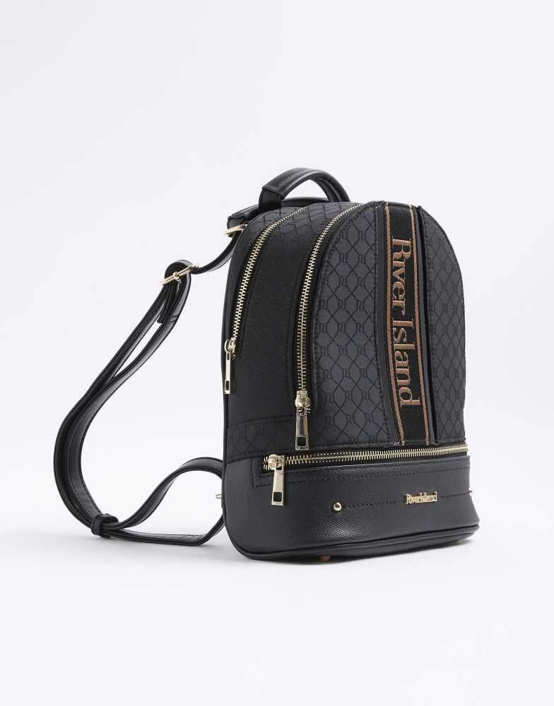 River Island River Island Webbing logo front backpack in 