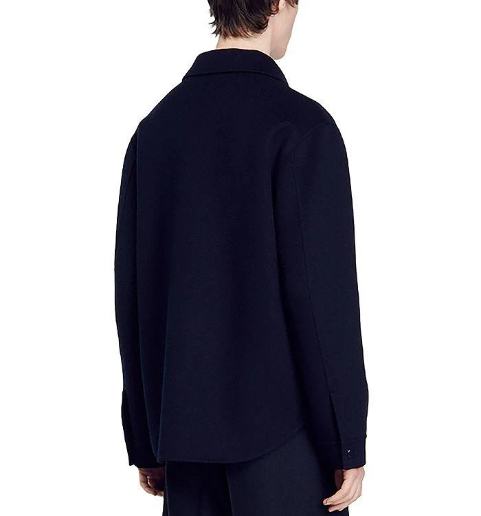 Sandro New Beta Snap Front Shirt Jacket 4