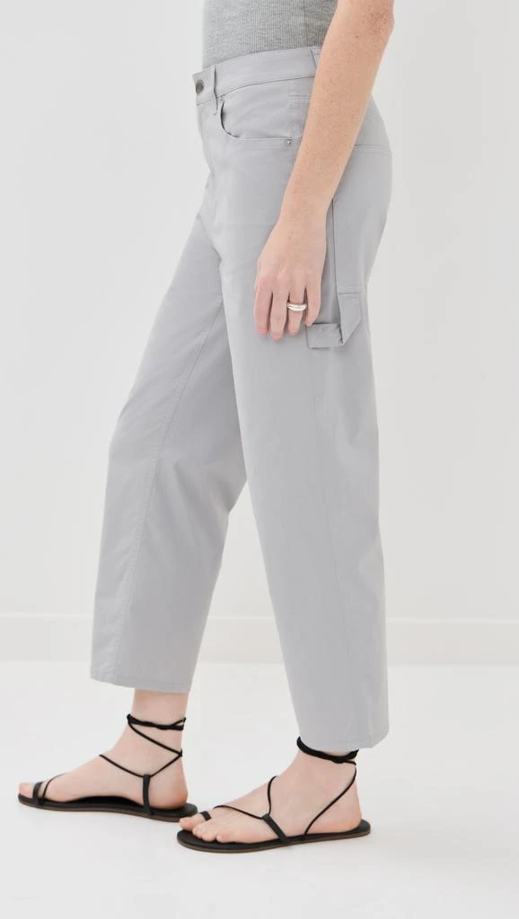 Tibi Garment Dyed Silky Cotton Cropped Slouchy Cargo Jeans 3