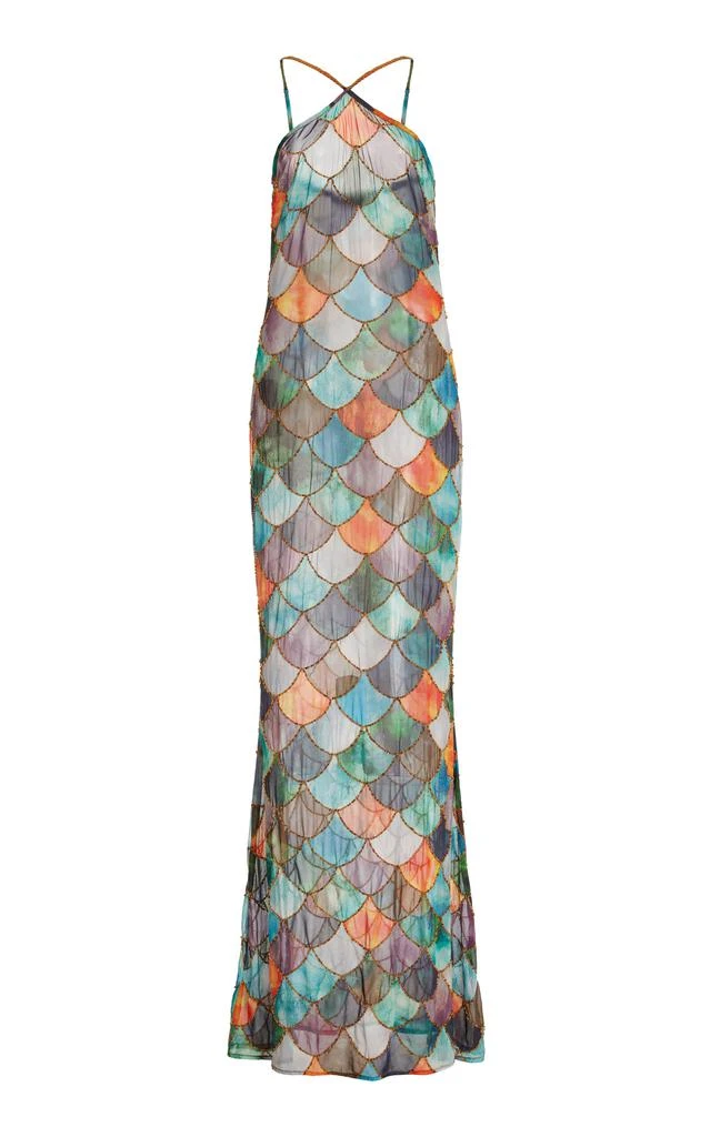 Kilentar Kilentar - Exclusive Mami Beaded Chiffon Maxi Dress - Multi - UK 6 - Moda Operandi 1