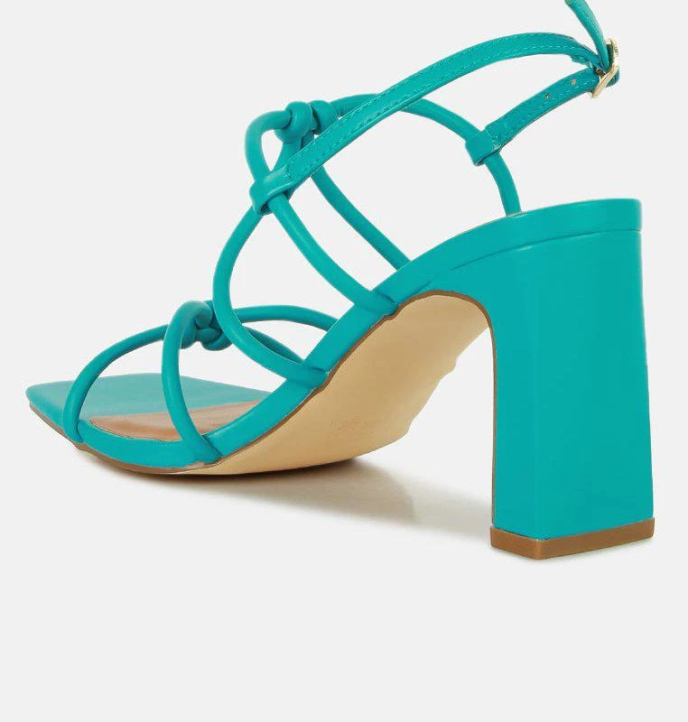 London Rag Kralor Knotted Strap Italian Block Heel Sandals 2