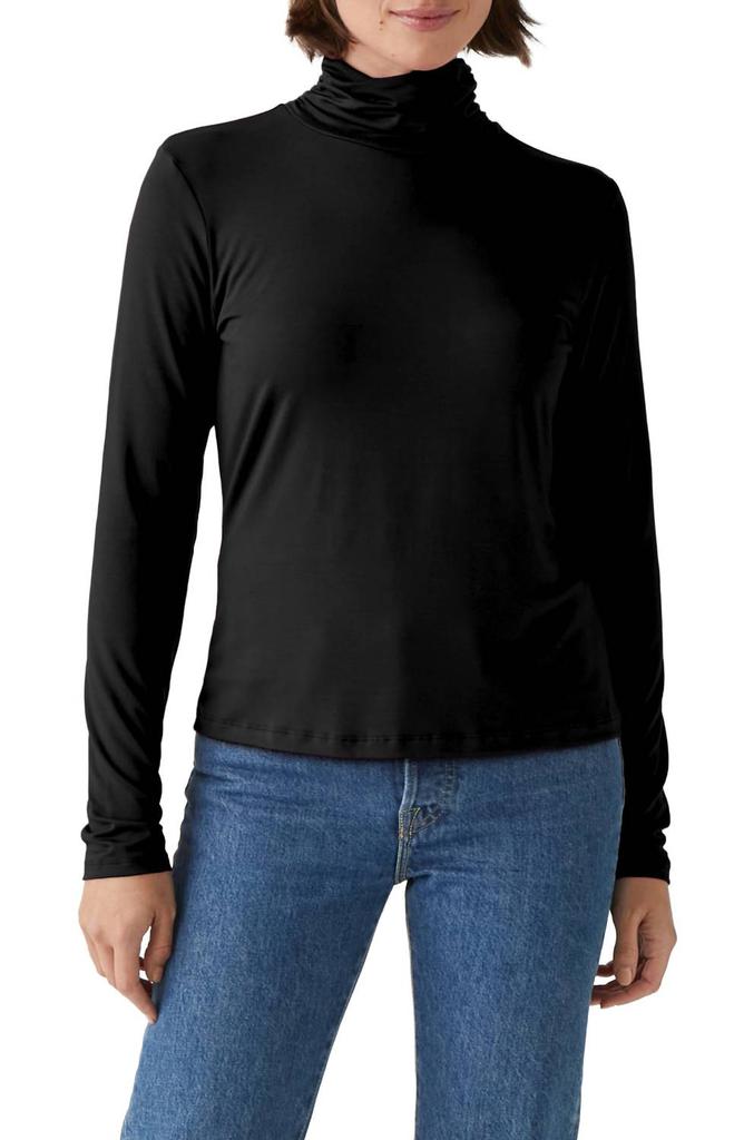 Michael Stars Michael Stars - Clara Ruched Neck Turtleneck Top