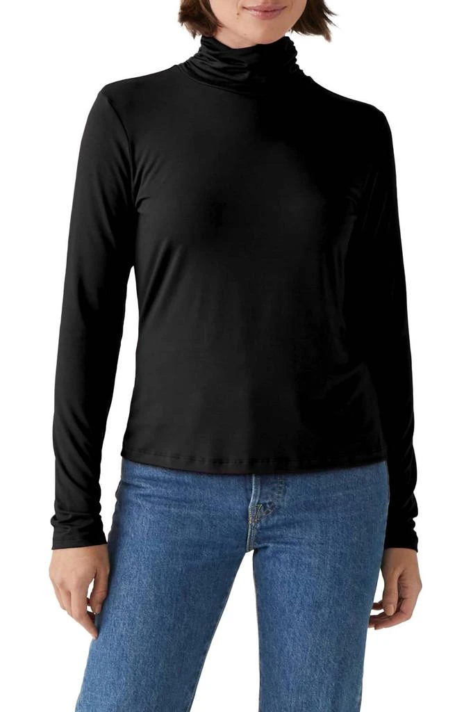 Michael Stars Michael Stars - Clara Ruched Neck Turtleneck Top 1