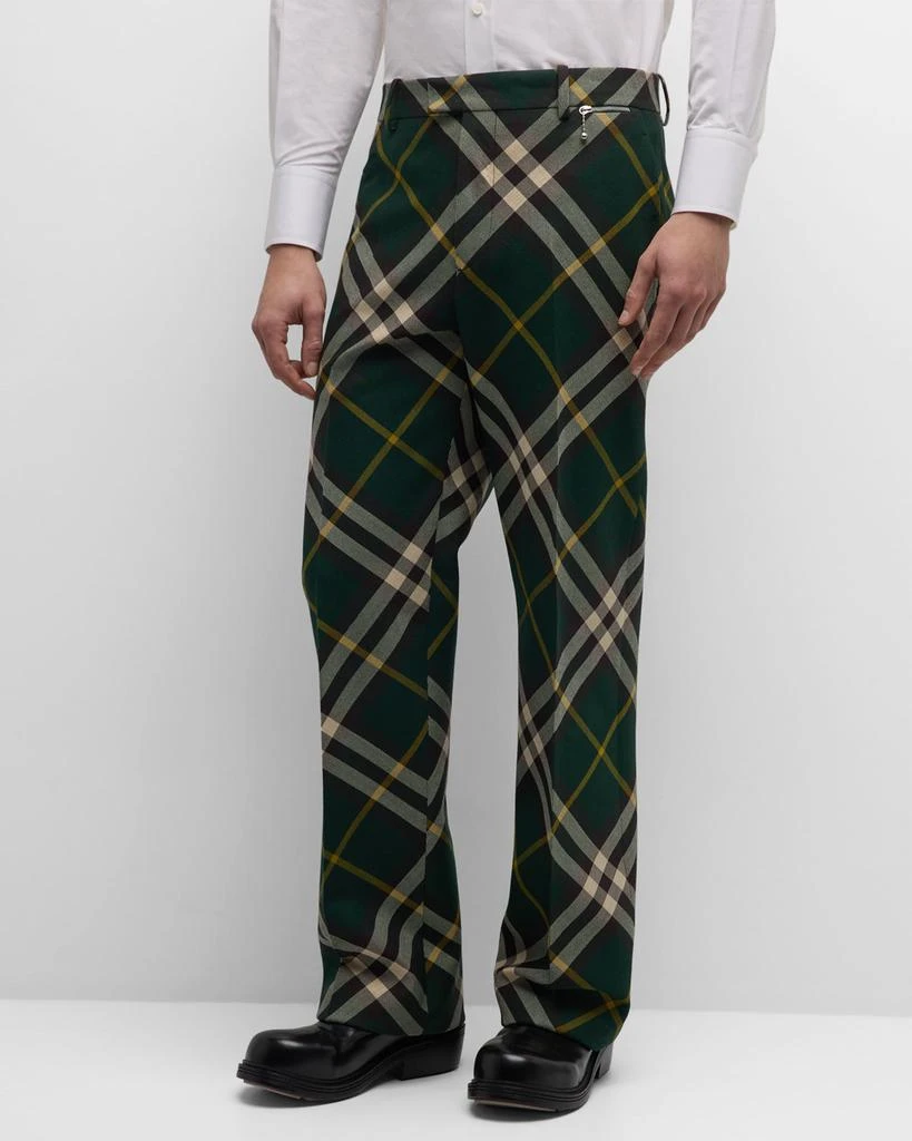 Burberry Men's IP Check Wool Suit Pants 1
