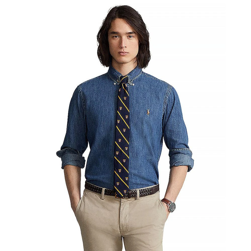 Ralph Lauren Classic Fit Long Sleeve Denim Cotton Button Down Shirt 1
