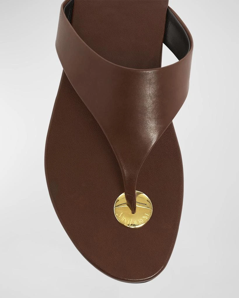 Yves Saint Laurent Kouros Leather Thong Sandals 5
