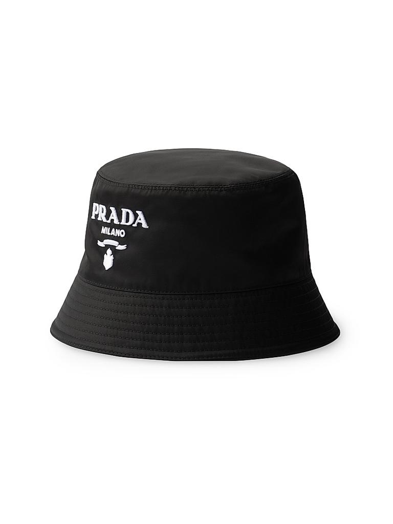 キャップ PRADA Printed Re-Nylon Bucket Hat Prada Re-Nylon Logo Printed Capelli Tessuto White Bucket Hat