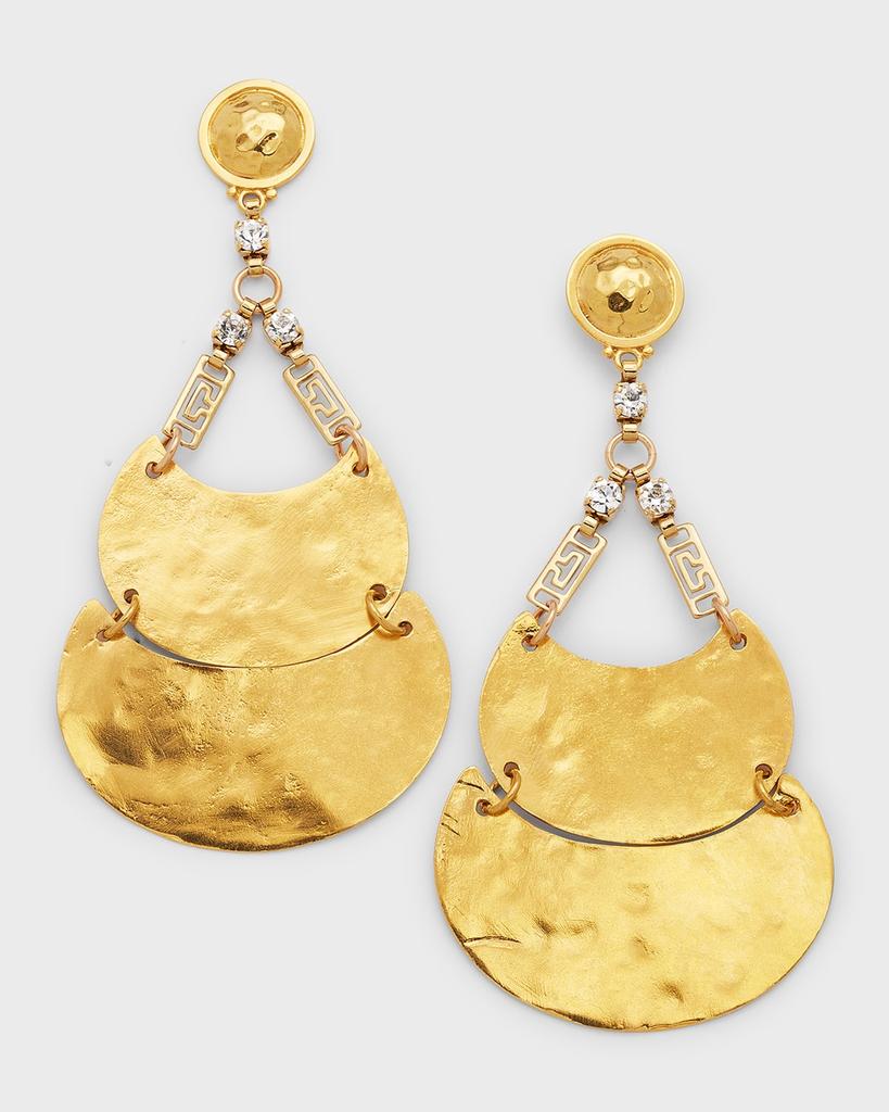 Devon Leigh Cubic Zirconia and Gold Drop Earrings
