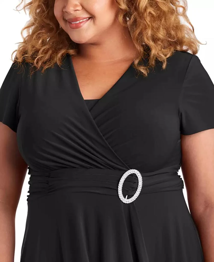 R & M Richards Plus Size Cascade Dress 3