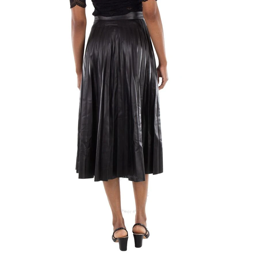 MM6 Black Pleated Midi Skirt 3