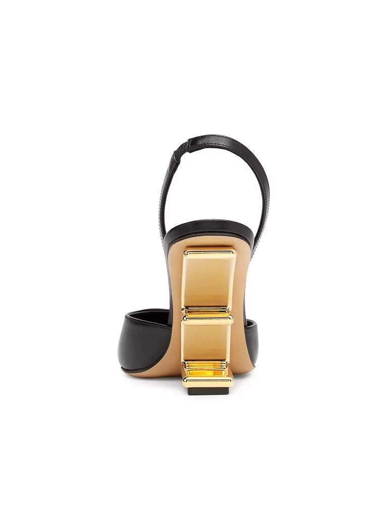 Fendi Fendi First 65MM Leather Slingback Pumps 3
