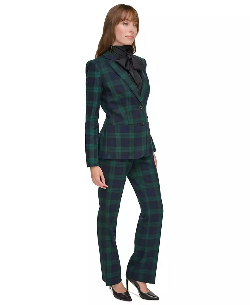 Tommy Hilfiger Women's Plaid Two-Button Blazer 6