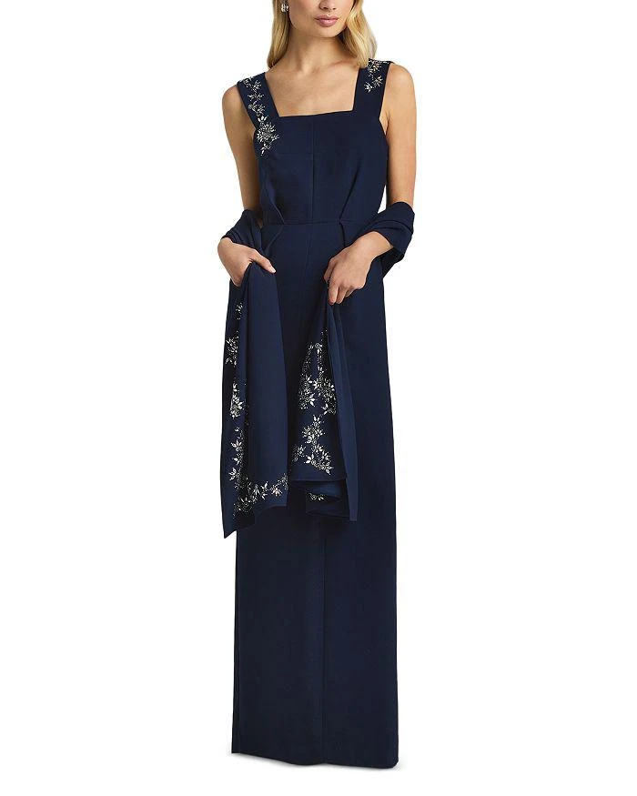 St. John Satin Back Crepe Sequin Scarf 2