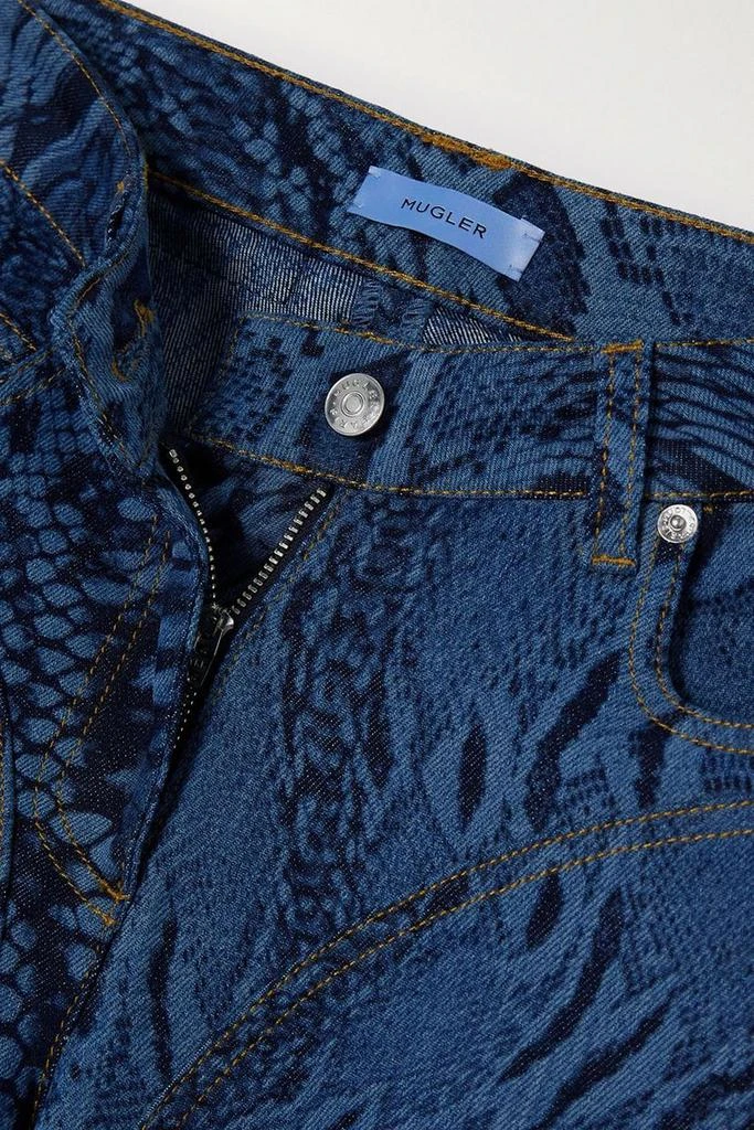 Mugler Printed mid-rise flared jeans 4