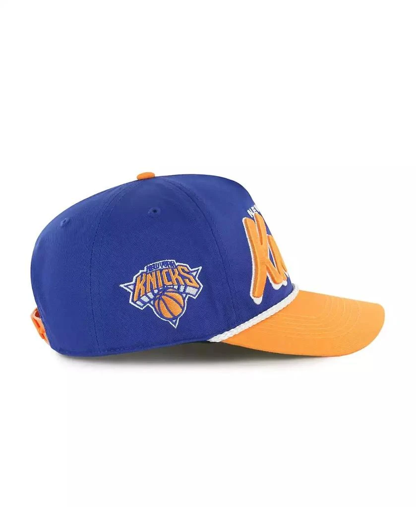 47 Brand Men's Blue/Orange New York Knicks Drop Shadow Rope Hitch Adjustable Hat 3