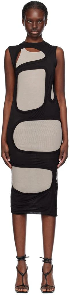 Rick Owens Black Membrane II Midi Dress 1