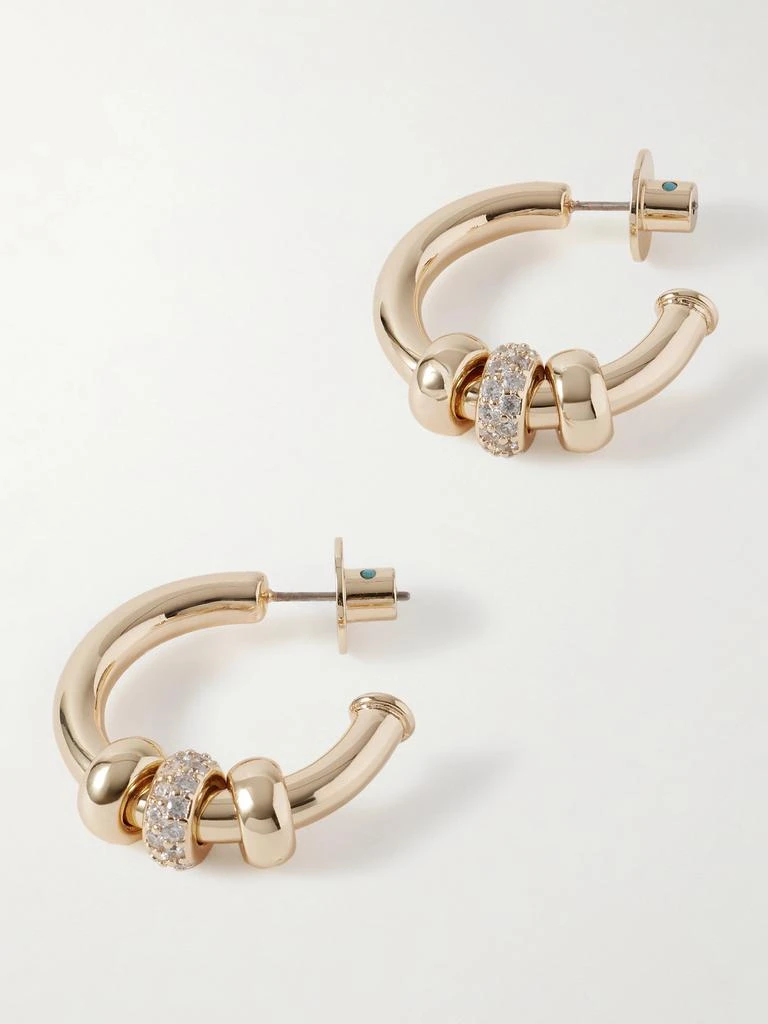 Roxanne Assoulin The Slider Gold-tone Crystal Hoop Earrings