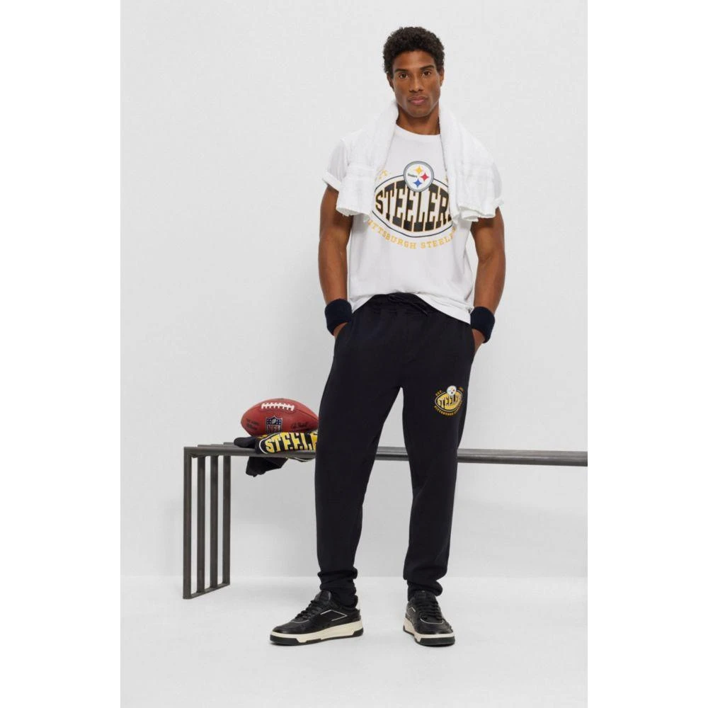 Hugo Boss x NFL cotton-blend tracksuit bottoms with collaborative branding 2