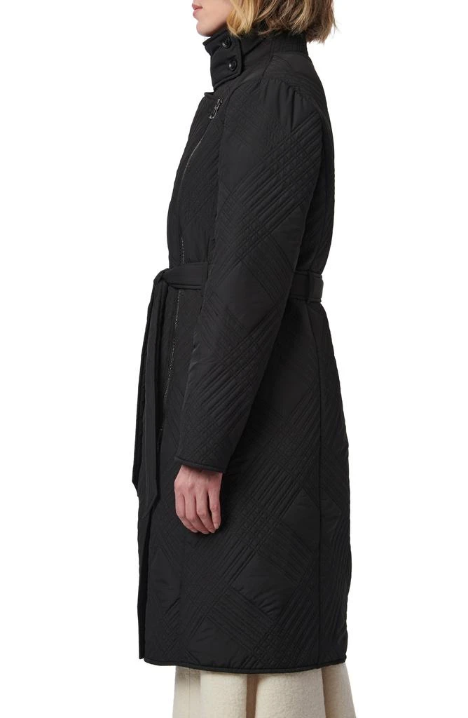 Bernardo Crisscross Quilted Belted Coat 3