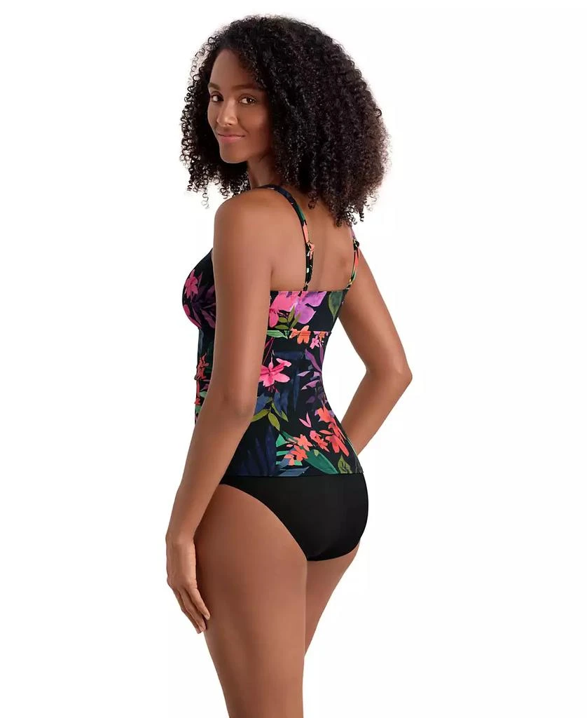 ShapeSolver Sport by Mimi Flamingo Women's Shirred Pull-On Tankini Top 2