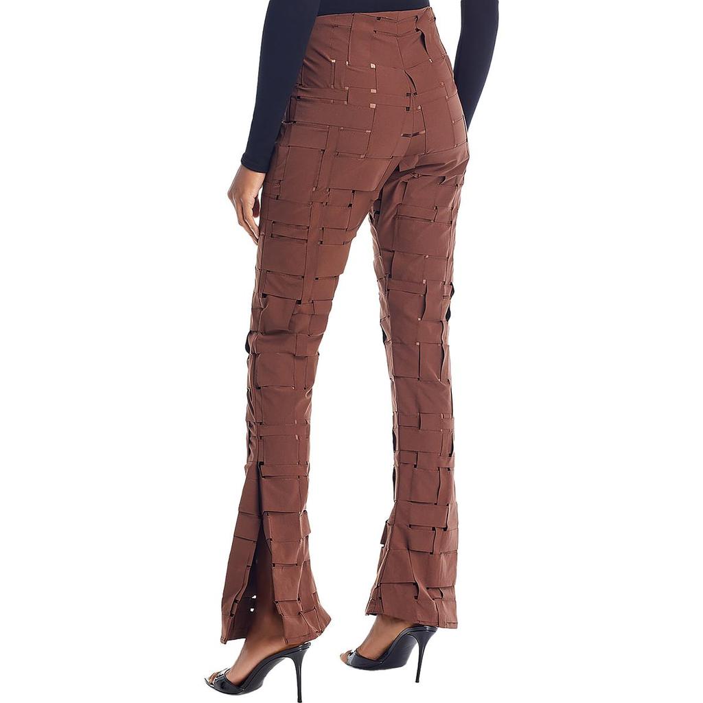A.W.A.K.E MODE Womens High Rise Split Hem Straight Leg Pants